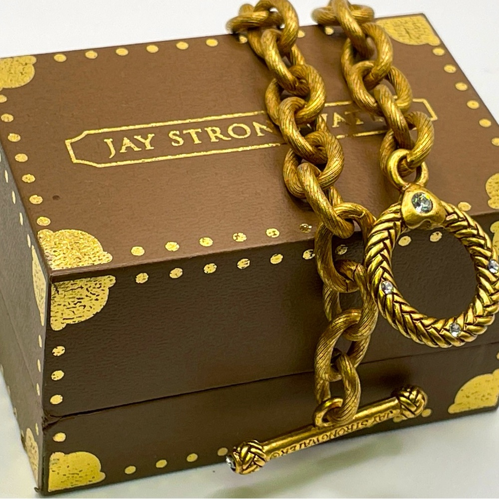 Jay Strongwater Gold Chain Bracelet